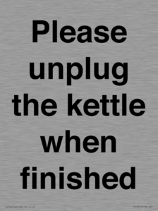 Please unplug the kettle when finished